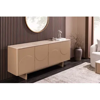 riess-ambiente Sideboard SAVOY 180cm grau/beige/greige - Keramik, Stauraum, 3D-Front, retro (Einzelartikel, 1 St), moderne Kommode - ideal für Flur, Esszimmer, Wohnzimmer & Schlafzimmer beige