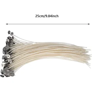 Umweltfreundliche Kerzendochte, 100 Stück, Raucharm, Zum Selbermachen, Weißes Paraffin, 25 Cm/30 Cm, Handgefertigt, Vielseitig Verwendbar, Für Lampen, Stumpenkerzen, Behälter, Bienenwachs, Sojawachs