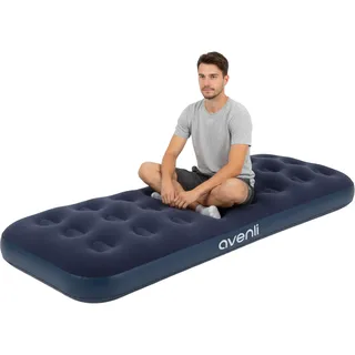 AVENLI Luftmatratze Single-Size 191x73x22 cm, 1 Person, Coil-Beam, beflockt aufblasbar, bis 150 kg, blau, Camping Gästebett Outdoor – aufblasbare Matratze für 1 Person