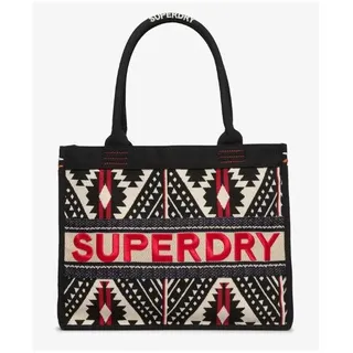 Superdry Schulrucksack LUXE EMBROIDERED TOTE BLACK MULTI