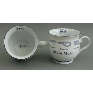 Buddel-Bini Moin Moin Kaffeebecher mit Seemannsknoten bauchig
