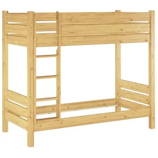 Erst-Holz Etagenbett Modell 16 100 x 190 cm Kiefer massiv braun lackiert