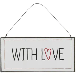 Ib Laursen Metallschild Ib Laursen - Schild Blechschild Metallschild Wandschild "With Love" bunt