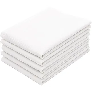 ZOLLNER Geschirrtuch, (Spar-Set, 5-tlg), 50 x 75 cm, 100% Baumwolle, vom Hotelwäschespezialisten weiß 50 cm x 75 cm