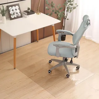 Bodenschutzmatte Transparent 75x120 90x120 100x140cm Bürostuhlunterlage Drehstuhl Stuhlmatte, Schreibtischstuhl Matte, Abwischbar Tischschutzfolie für Hartböden Bürostuhl