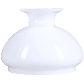Home4Living Lampenschirm Petroleumglas weiß Lampenglas Ersatzglas Vestaschirm Ø 124mm, Dekorativ weiß