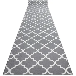 RugsX Trellis Teppichläufer 80 x 260 cm Grau