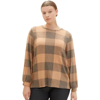 Tom Tailor Damen 1038837 Langarmshirt mit Muster (1er Pack) - 46