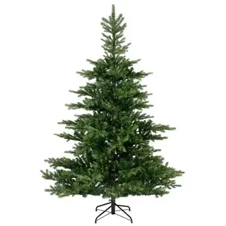 681452 Everlands Tanne Grün künstlich mit Metallfuß Höhe 210cm größter Ø 150cm