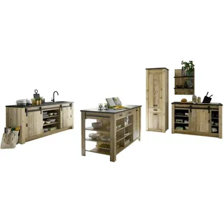 Home affaire Küche Sherwood, Breite 400 cm, ohne E-Geräte beige