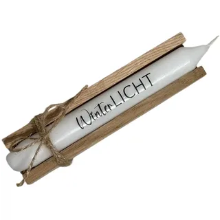 AWASG Adventskerze mit Spruch - Kerze Weihnachten - Geschenkkerze Weihnachtskerze Adventszeit - Stabkerze mit Kerzentattoo Winterlicht