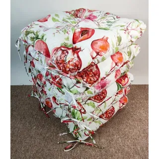 Rattani Sitzkissen Set 6x Stuhlkissen/Sitzkissen Klara 42 x 42 x 8 cm Landhaus Leben