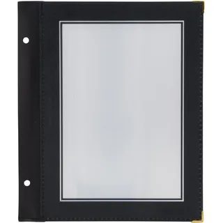 SecurIT® Wood-Range A5 Menükarteneinsätze für doppelseitigen 5er. Satz, Schwarz
