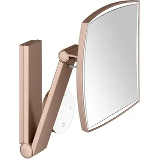 Keuco Kosmetikspiegel iLook_move eckig, mehrstufig einstellbare Lichtfarbe, Glasbedienfeld, 17613299002 Farbe: rotgold gebürstet