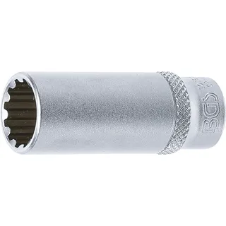 BGS Steckschlüssel-Einsatz Gear Lock tief 6,3 mm (1/4") SW 13 mm