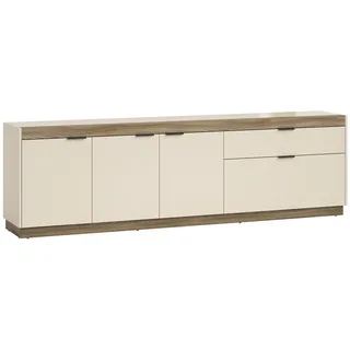 HBZ MEBLE JANA TV-Lowboard 228 x 69 cm Sandgrau Holzwerkstoff