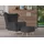 Ohrensessel Telford Fellimitat 77 x 106 x 92 cm Grau mit Hocker