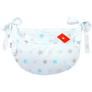 BABYLUX Babybetttasche Organizer BETTTASCHE Spielzeugtasche Tasche Babybett (94. Sterne Blau)