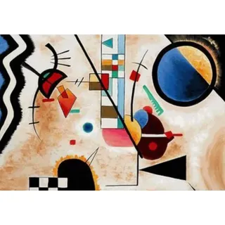 DTAUPREB Wassily Kandinsky Bild Malen nach Zahlen für Erwachsene DIY Ölgemälde Kits Leinwand Geschenk
