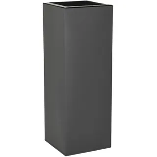VIVANNO Pflanzkübel Zink BLOCK Säule - Anthrazit Matt (1 St), 24x24x65 cm schwarz 37 l | 24 cm x 65 cm x 24 cm