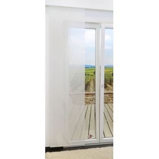 Schiebegardine  von LYSEL® - Wave transparent mit Motiv in den Maßen 245 cm x 60 cm weiß/wollweiß