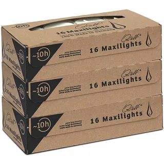 Qult Farluce Teelichter in Kunststoffhülle - Rußfrei - unbeduftet - Nightlights und Maxilights (Qult Farluce Maxilights, 3)