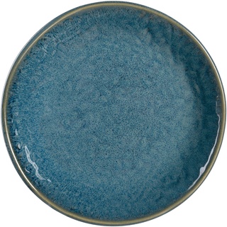 Leonardo Matera Keramik-Teller, 1 Stück, mikrowellengeeignet, spülmaschinengeeigneter Speise-Teller blau, Ess-Teller hoher Rand Ø 16,3 cm, 018373