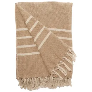 Wohndecke Decke Überwurf Mila 100% Baumwolle 130x180 cm Skandinavisch, AU Maison, 100% recycelte Baumwolle beige