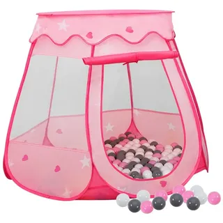 vidaXL Kinder-Spielzelt mit 250 Bällen Rosa 102x102x82 cm