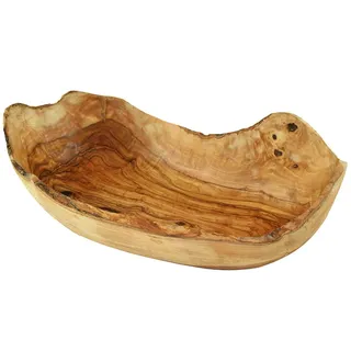 Naturally Med Schale Rustikal aus Olivenholz - oval - 32cm