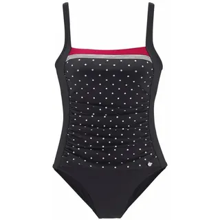 LASCANA Badeanzug Damen schwarz-rot Gr.38 Cup F