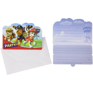 Amscan 999138 Gefaltet Einladungen, Design: Paw Patrol