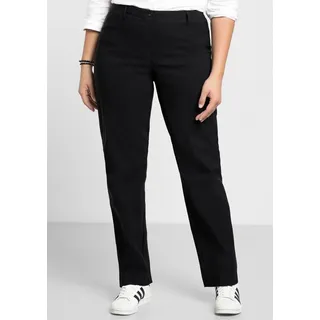 Sheego Jerseyhose Stretch-Hose normal mit schmalem Bund schwarz 80