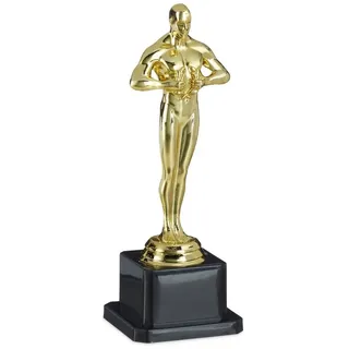 Relaxdays Siegerfigur 3 St. Gold/Schwarz