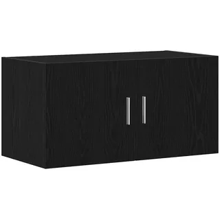 vidaXL Wandschrank Eichen-Optik Lowboard 80x39x40 cm Schwarz Holzwerkstoff