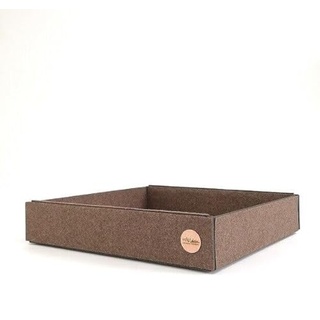 VOIGTdesign Box FILZ Aufbewahrung Ordnung Schubladenbox Regalbox Schrankbox Korb 6 Größen (hellbraun meliert, G4H - 29x30x6cm)