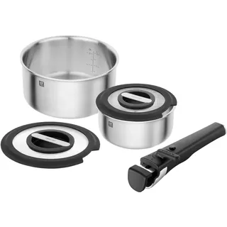 Zwilling ZW UNLOCK SET 5 PZ (cass+ ma+cop), Pfannenset + Topfset, Schwarz, Silber