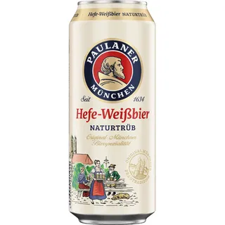 Paulaner Hefe-Weißbier Naturtrüb Dose 24x 0,5 Liter (EINWEG)