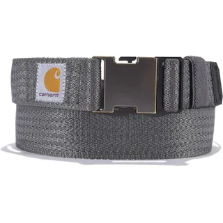 Carhartt Herren-Gürtel, Standard, leger, erhältlich in verschiedenen Stilen, Farben und Größen, robustes flexibles Nylon-Gurtband (Kies), Größe XL - XL