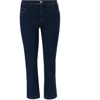 s.Oliver - Jeans / Slim Fit / Mid Rise / Straight Leg / gefärbte Nähte, Damen, blau, 44