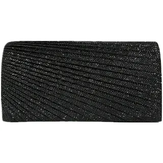 Fioeyr Damen-Clutch, Glitzer-Umschlag, Clutch-Tasche mit abnehmbarem Kettenriemen, elegante Pailletten, Abendtasche, Handtaschen für Hochzeit, Braut, Abschlussball, Cocktail-Party, Schwarz
