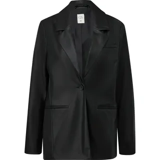 Blazer in Leder-Optik - schwarz - 34