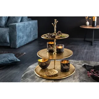 riess-ambiente Dekoetagere ABSTRACT 50cm gold (Einzelartikel, 1 St), Esszimmer · Metall · für Alles · 3 Etagen goldfarben