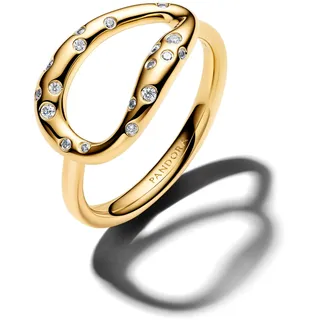 Pandora Statement-Ring für Frauen mit Steinen Besetzt Goldfarben