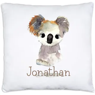 timalo® Cooles Koala Kissen mit Namen | personalisiertes Dekokissen mit Wunschname Kopfkissen Deko für Kinder individuelles Geschenk Namenskissen Koalabär | Kissen-t-9