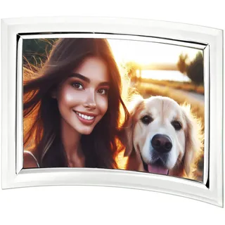 CAPESTORE Gebogener Bilderrahmen aus konkavem Glas 13x18 cm Horizontal