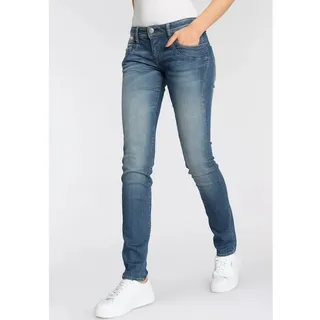 Herrlicher Slim-fit-Jeans Piper Schmale Hüftjeans aus Candiani Denim, Fit: Superslim blau