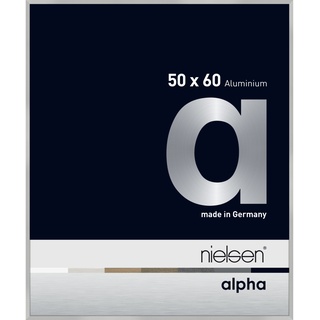 Nielsen Alpha Aluminium-Bilderrahmen - silberfarben matt - Rahmen: 50,9 x 60,9 cm - für Bilder bis 50 x 60 cm