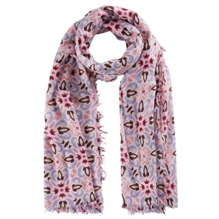 Codello Modeschal Codello Damen Premium Schal aus Wolle und Kaschmir in pink, Ornament Print rosa