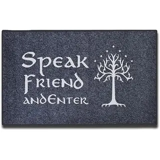 xinbai Fußmatte Speak Friend and Enter 40x60 cm Speak Friend and Enter Welcome Mat Lustige Fußmatte